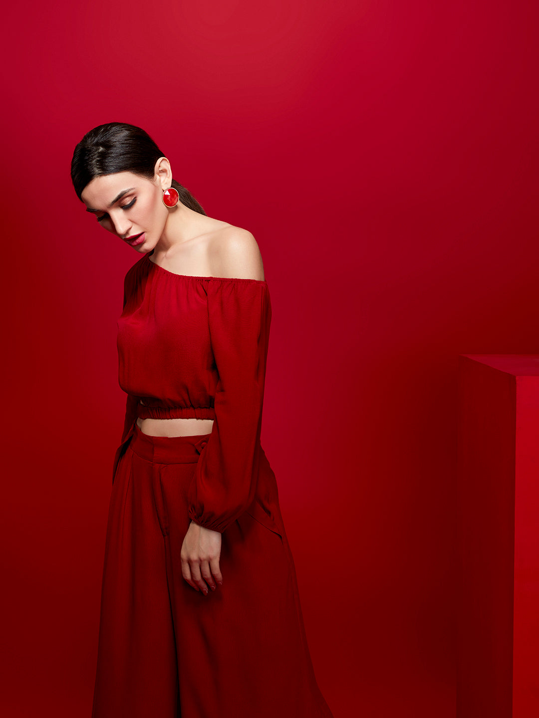Vivacious Elasticated Off The Shoulder Top - STOMBIL TRADE 