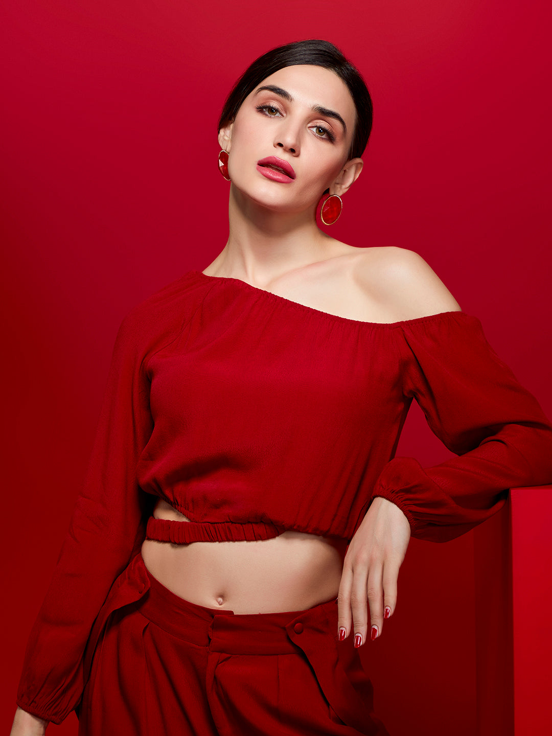 Vivacious Elasticated Off The Shoulder Top - STOMBIL TRADE 