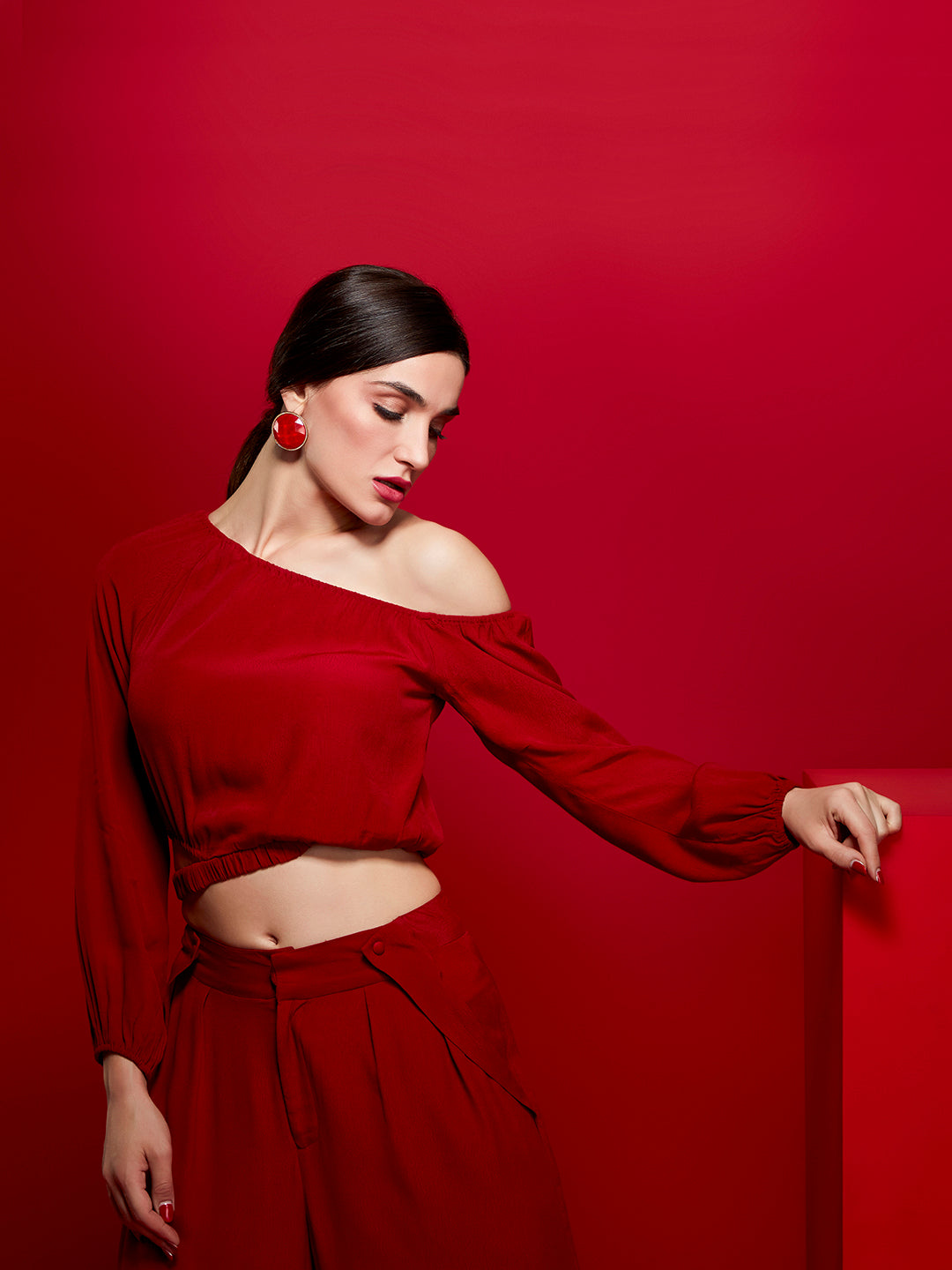 Vivacious Elasticated Off The Shoulder Top - STOMBIL TRADE 