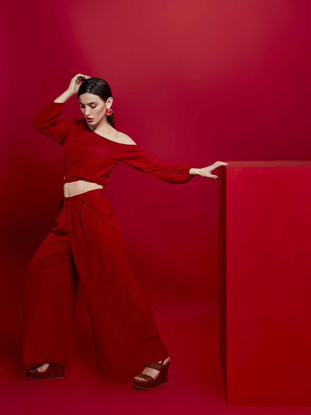 Allure Flared Pants With Cross Pockets - STOMBIL TRADE 