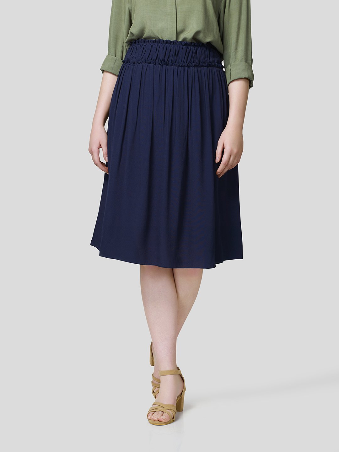 Skirt With Gathered Waistband Detail - STOMBIL TRADE 
