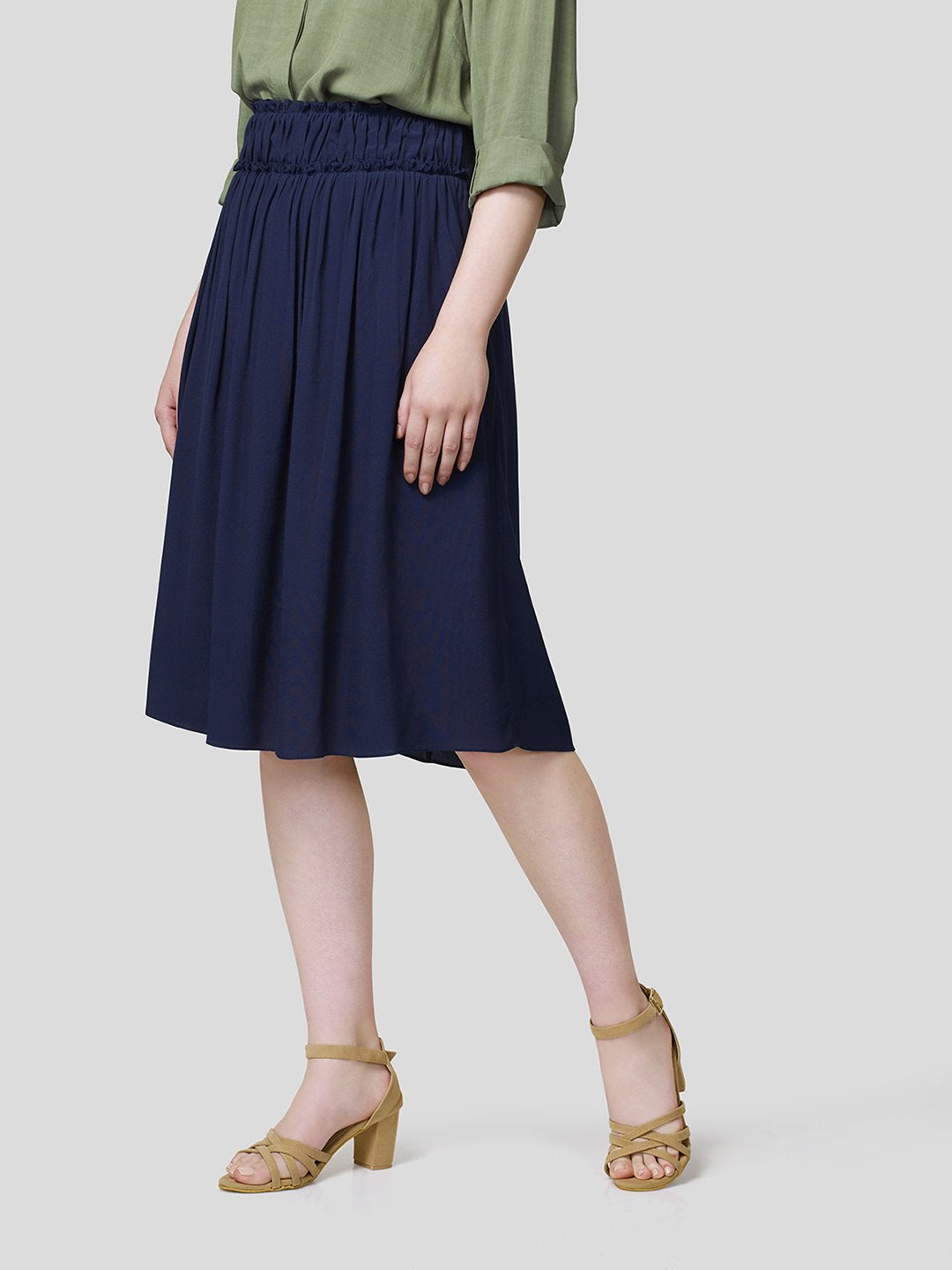 Skirt With Gathered Waistband Detail - STOMBIL TRADE 