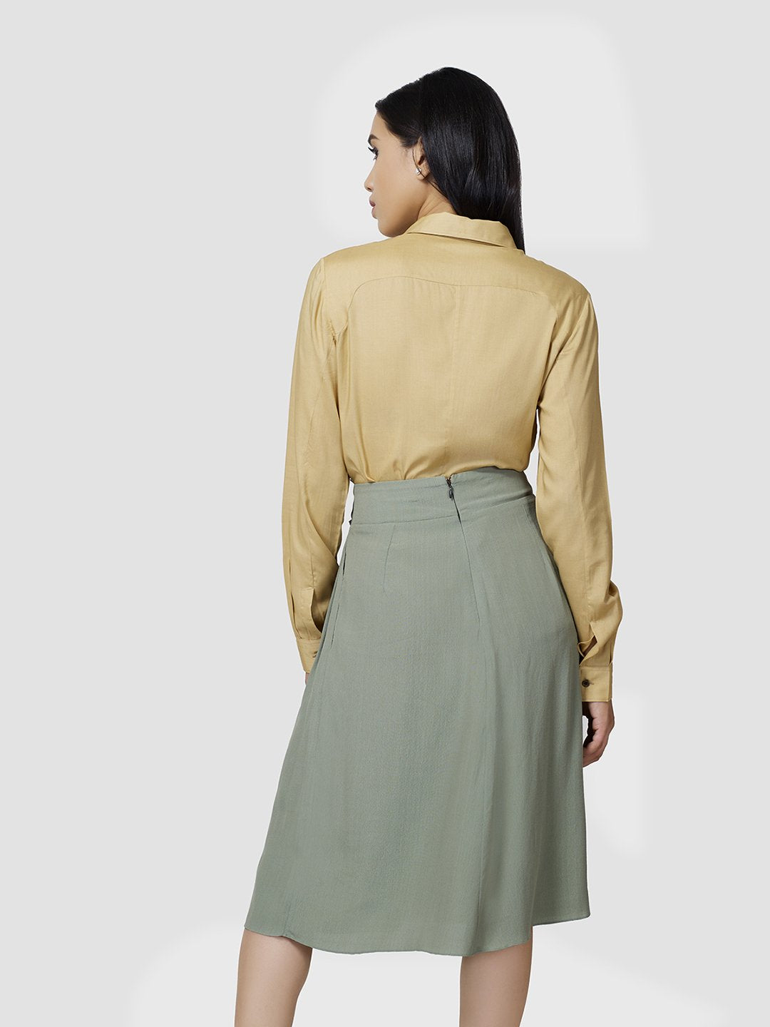 Skirt With Gathered Waistband Detail - STOMBIL TRADE 