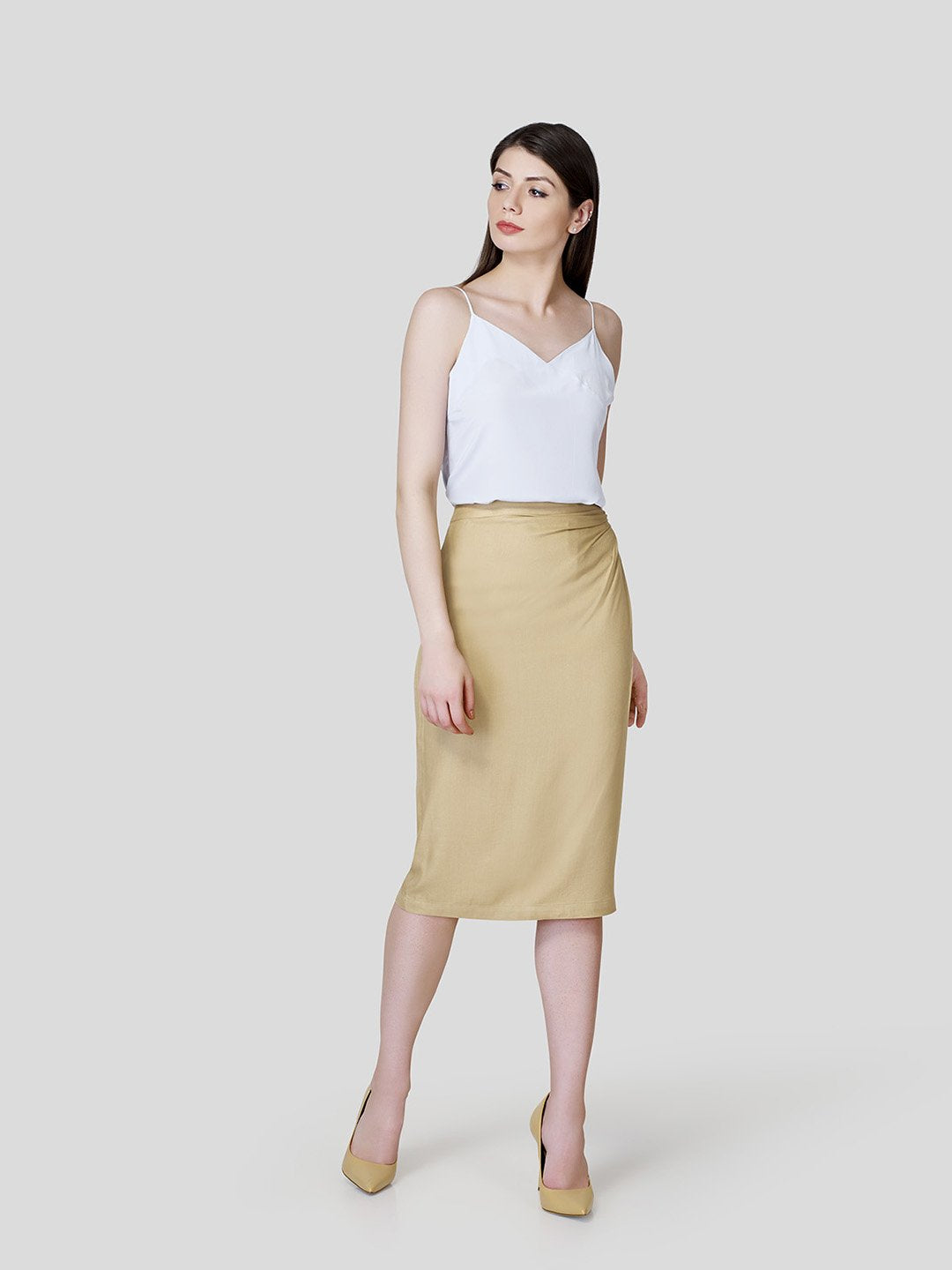 Draped Front Skirt - STOMBIL TRADE 