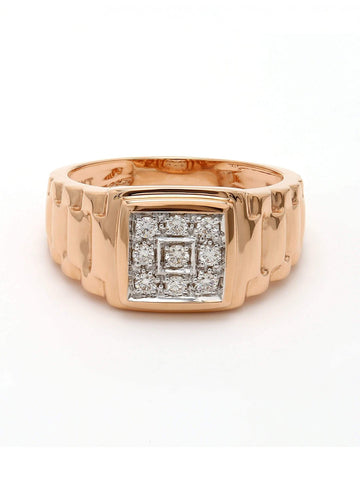 Real Diamond Mens Two Tone Ring - STOMBIL TRADE 
