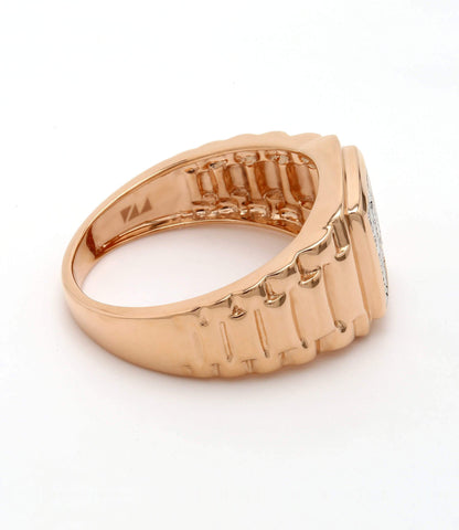 Real Diamond Mens Two Tone Ring - STOMBIL TRADE 