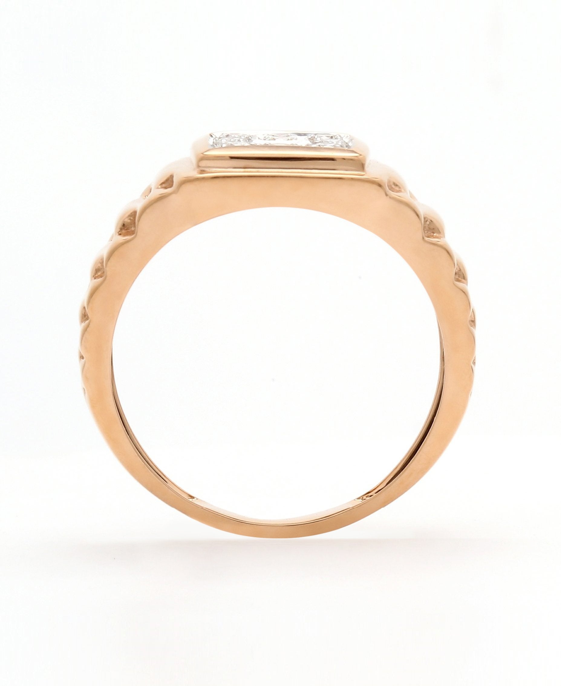 Real Diamond Mens Two Tone Ring - STOMBIL TRADE 