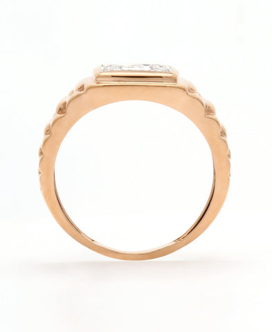 Real Diamond Mens Two Tone Ring - STOMBIL TRADE 