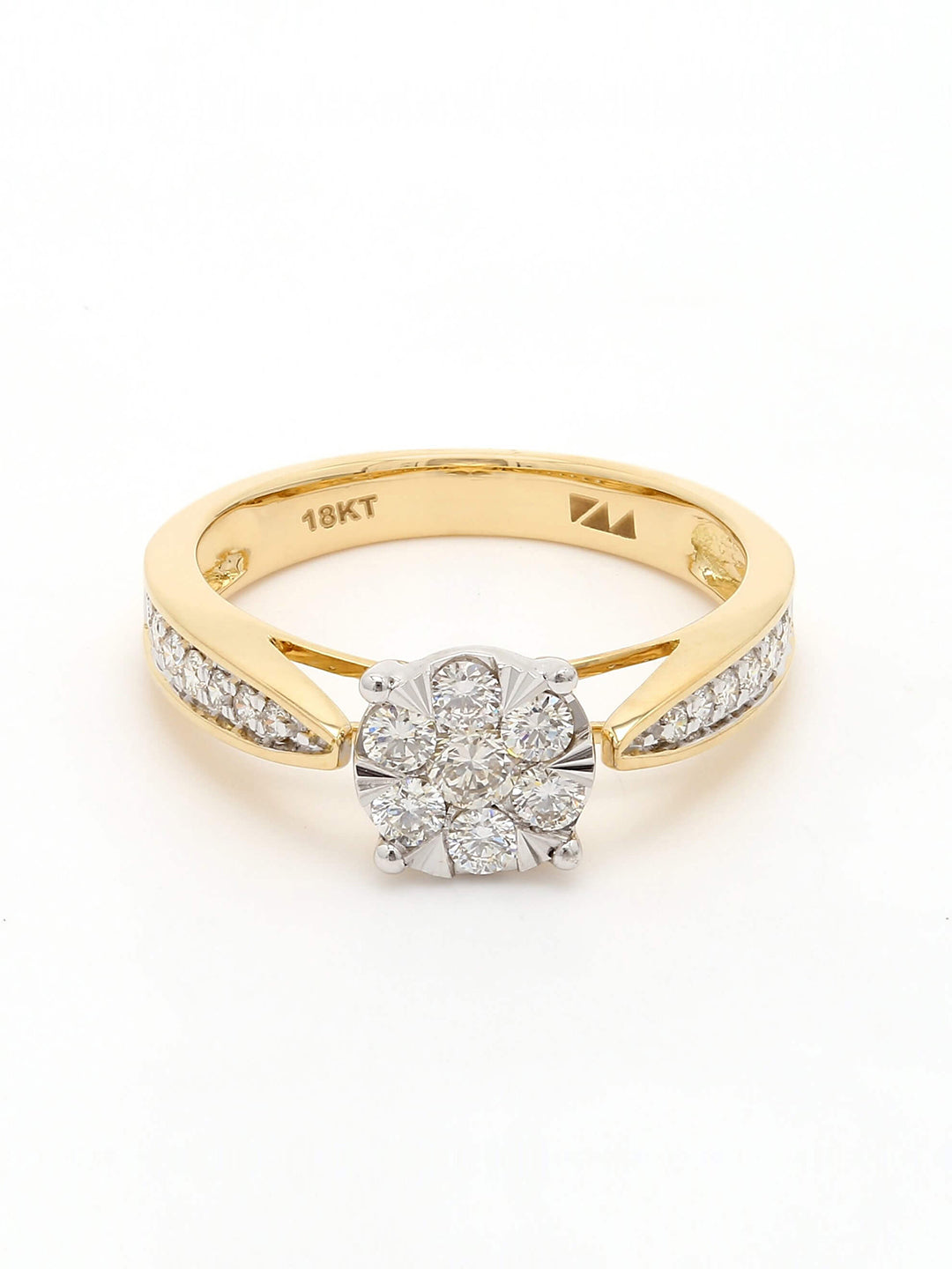Real Diamond Illussion Cluster Ring - STOMBIL TRADE 