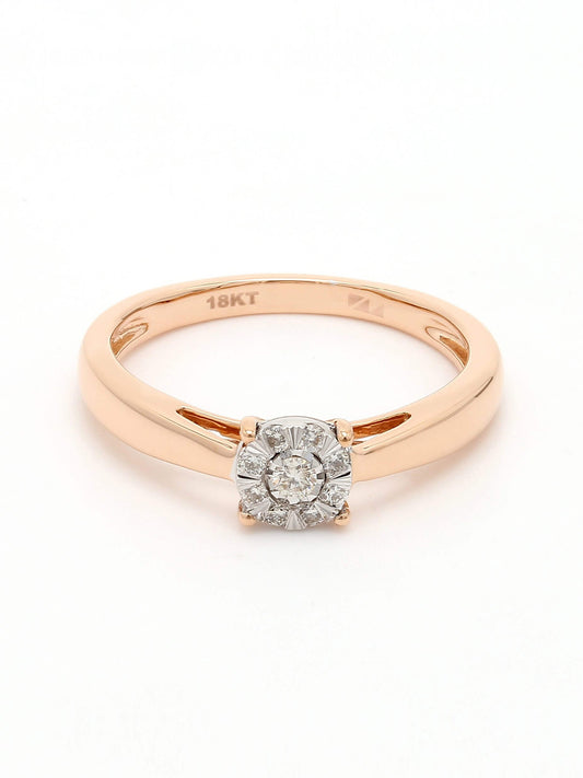 Real Diamond Illussion Cluster Ring - STOMBIL TRADE 