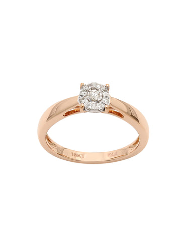Real Diamond Illussion Cluster Ring - STOMBIL TRADE 