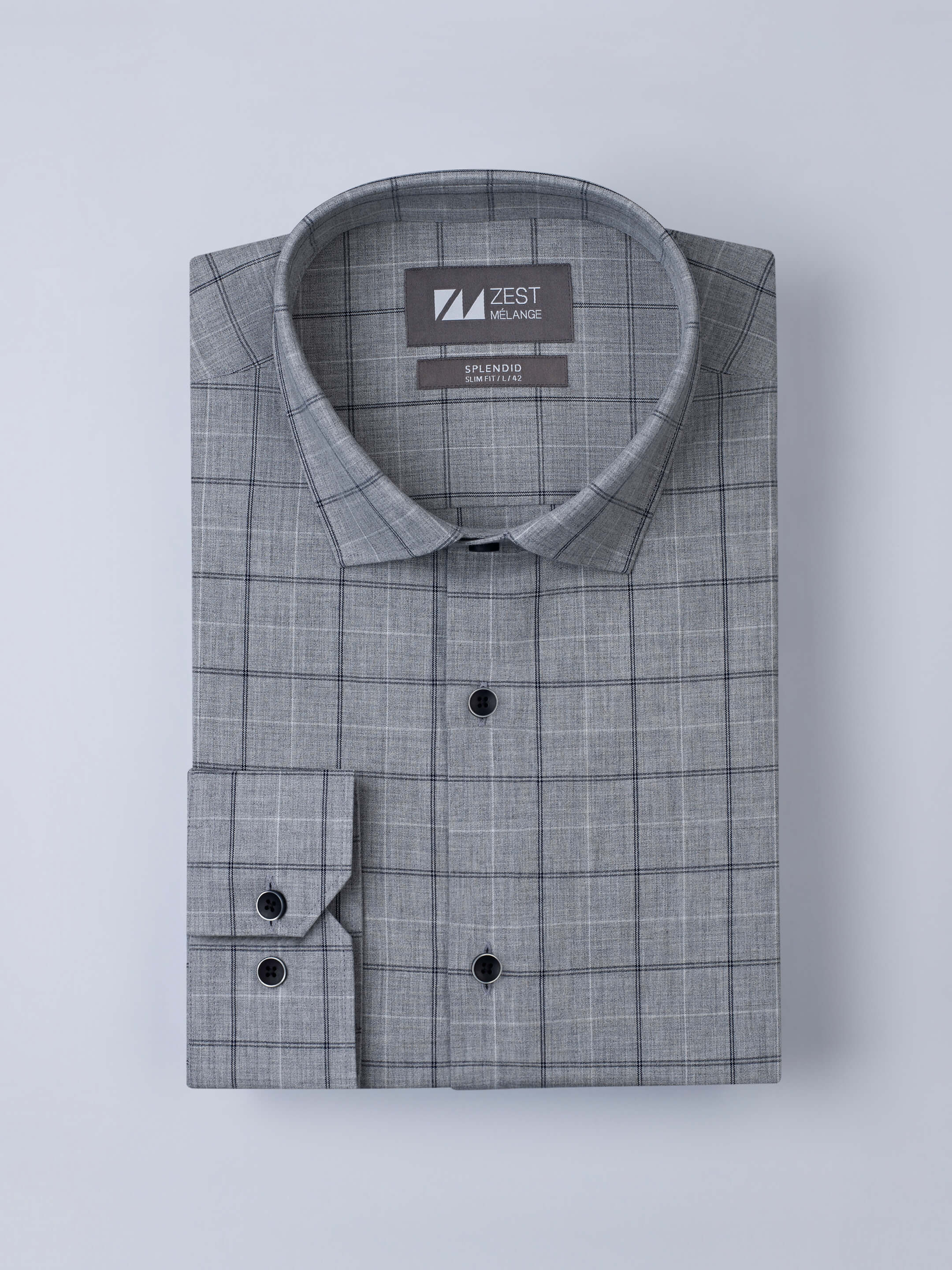 Grey Checks Shirt - STOMBIL TRADE