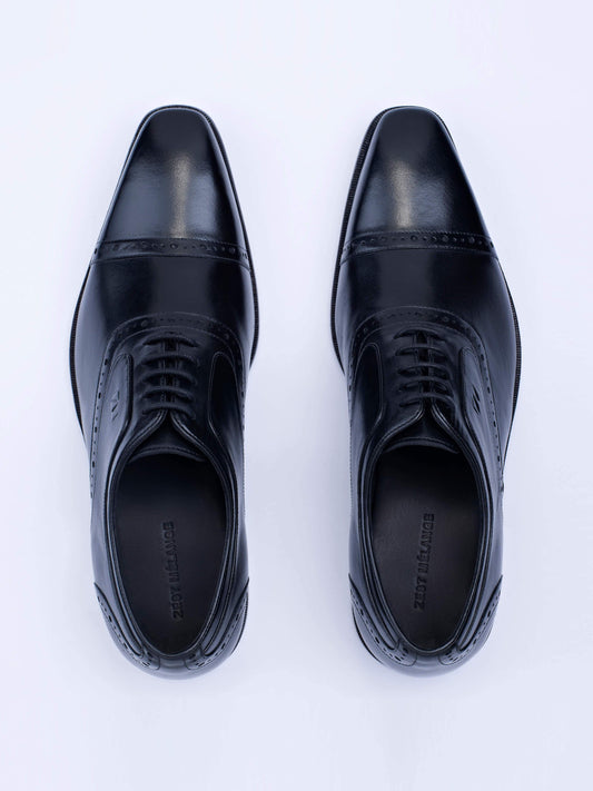 Oxford Lace-Up Shoes With Broguing - STOMBIL TRADE 