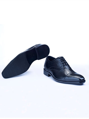 Oxford Lace-Up Shoes With Broguing - STOMBIL TRADE 