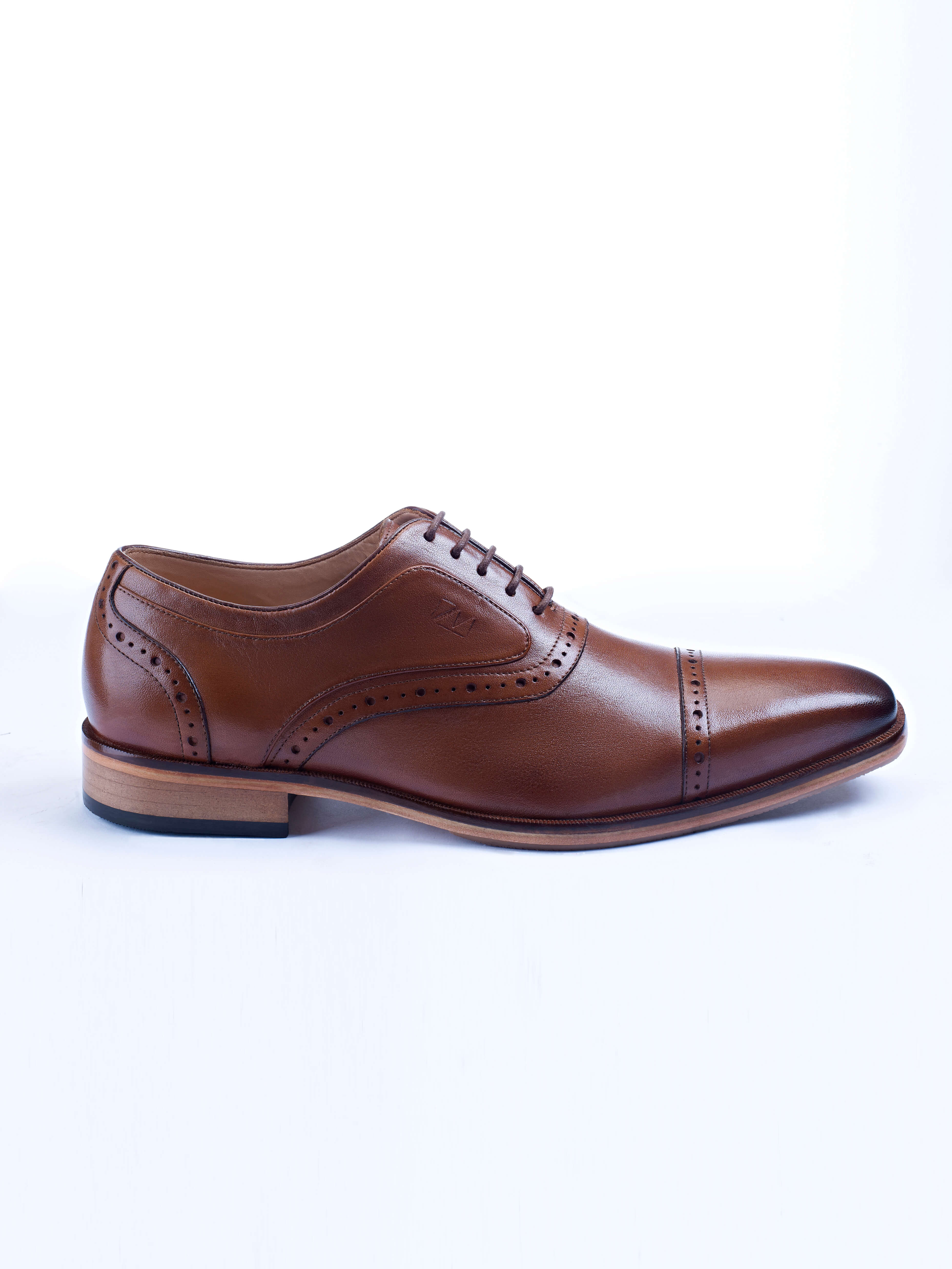 Oxford Lace Up Shoes With Broguing (Burgundy) - STOMBIL TRADE 