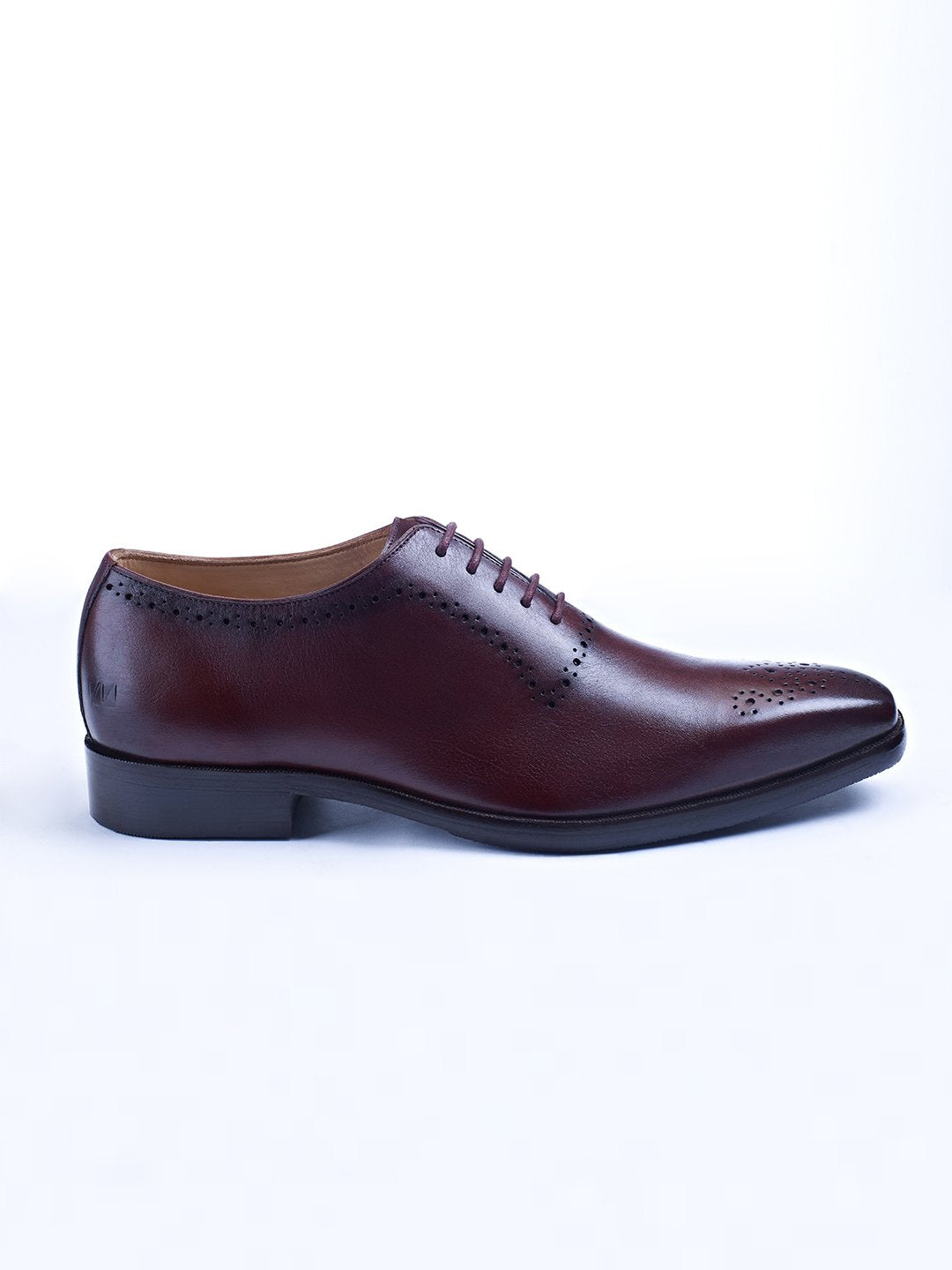 Oxford Lace Up Shoes With Broguing (Brown) - STOMBIL TRADE 
