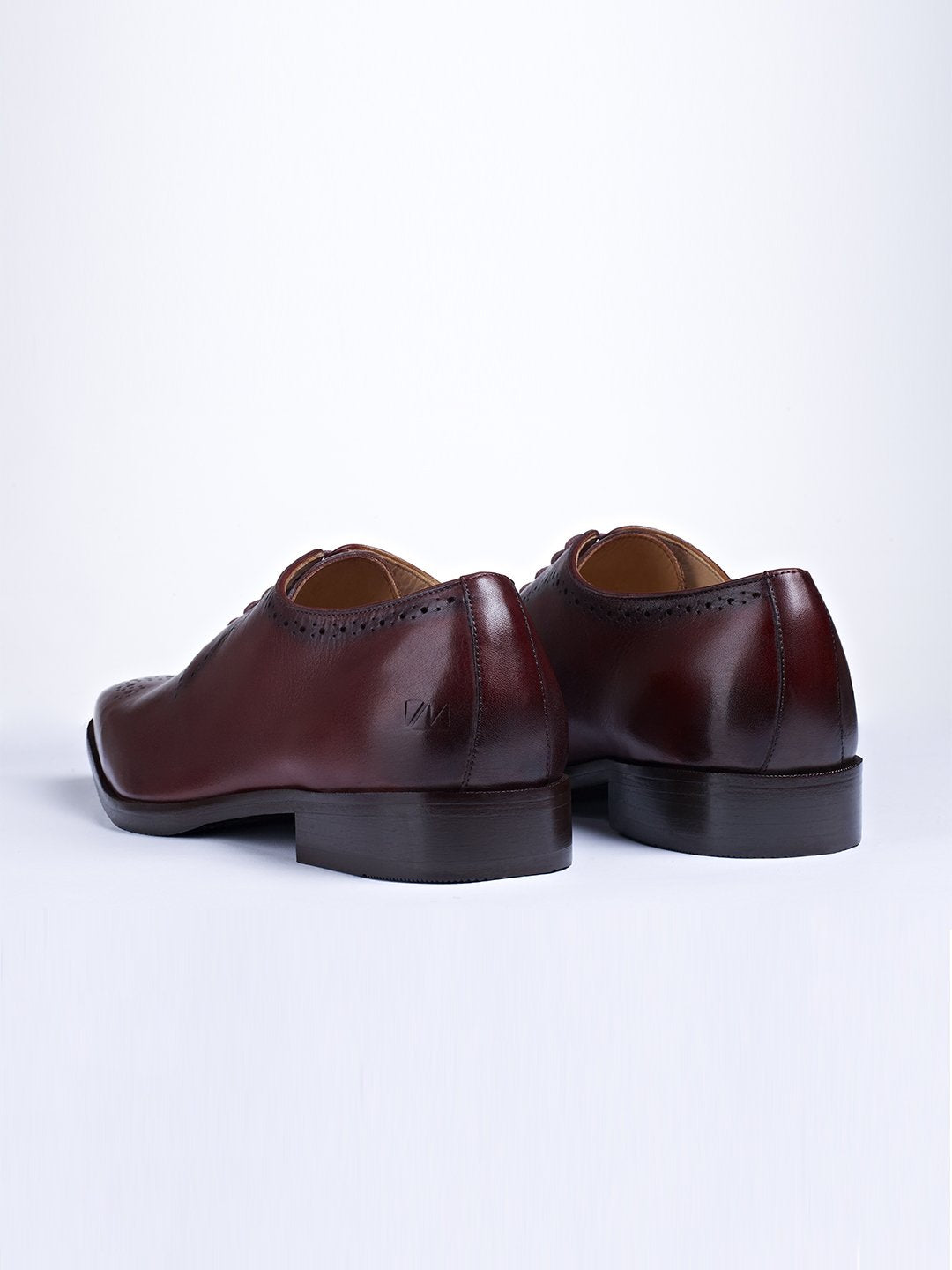 Oxford Lace Up Shoes With Broguing (Brown) - STOMBIL TRADE 