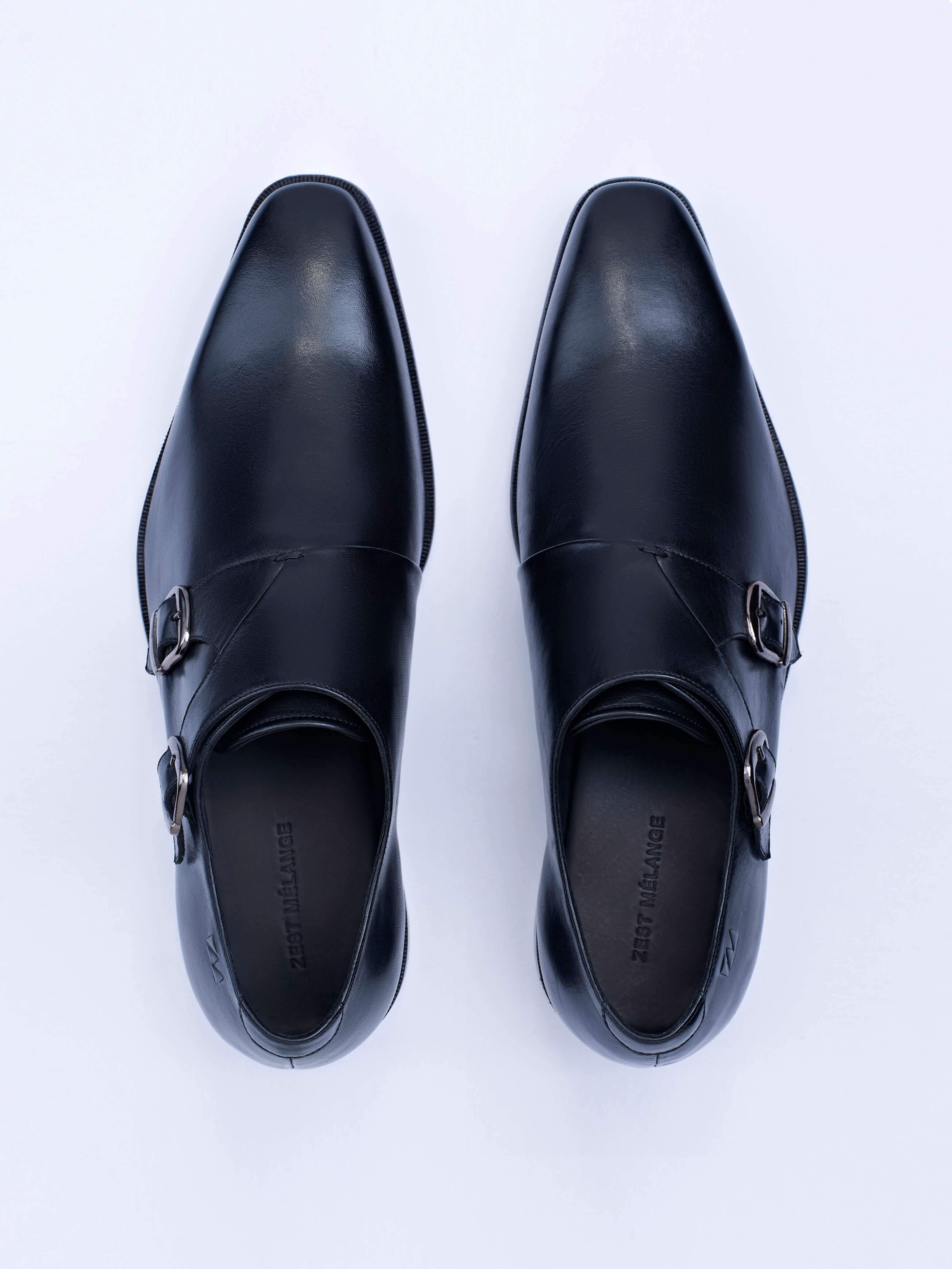 Classic Double Buckle Monk Shoes - Zest Mélange 