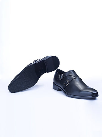 Classic Double Buckle Monk Shoes - Zest Mélange 