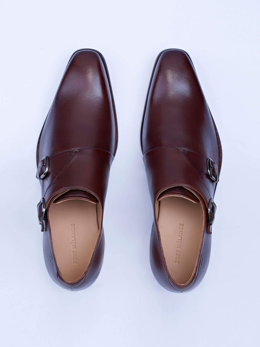 Classic Double Buckle Monk Shoes - STOMBIL TRADE INDIA PRIVATE LIMITED 