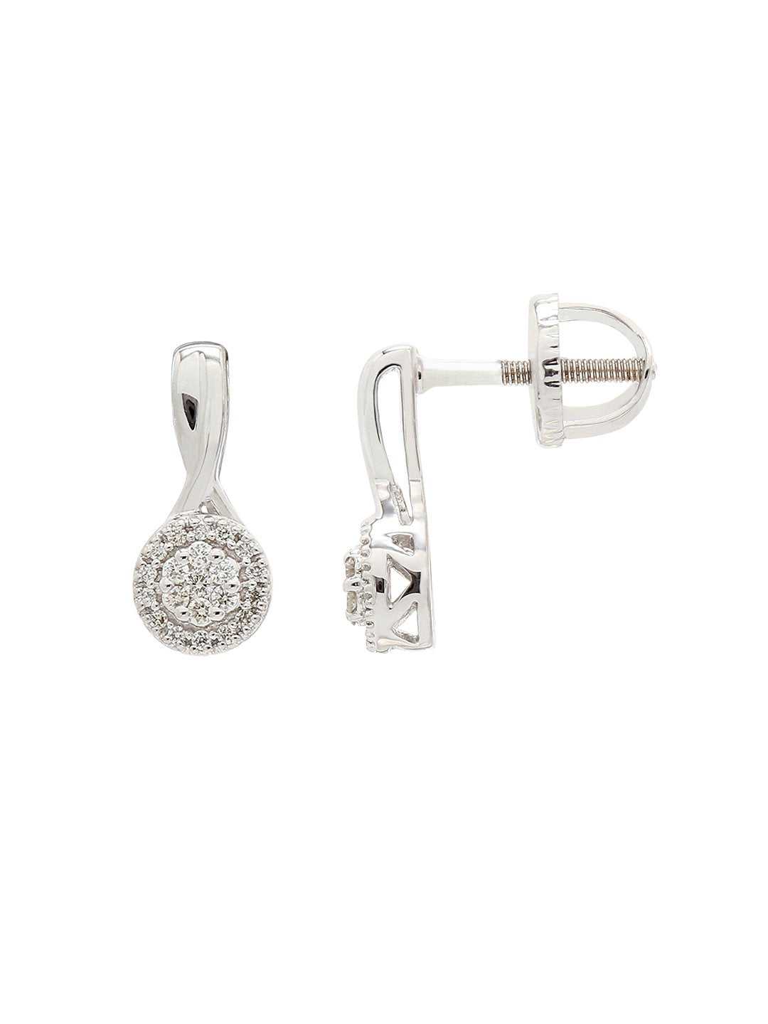 Real Diamond Illusion Cluster Stud Earring - STOMBIL TRADE 