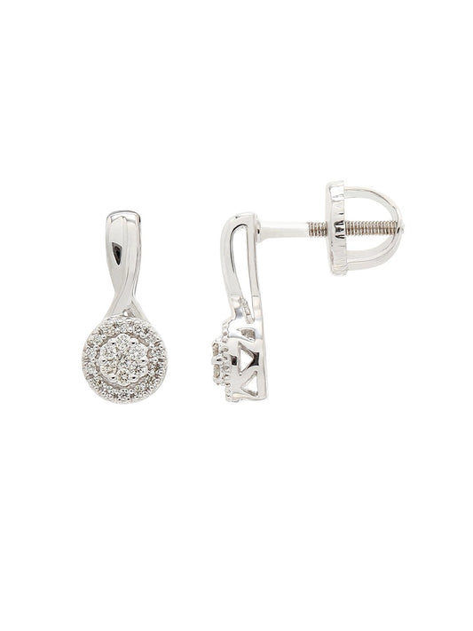 Real Diamond Illusion Cluster Stud Earring - STOMBIL TRADE 