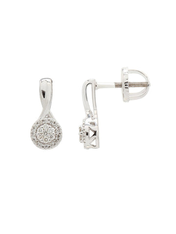 Real Diamond Illusion Cluster Stud Earring - STOMBIL TRADE 