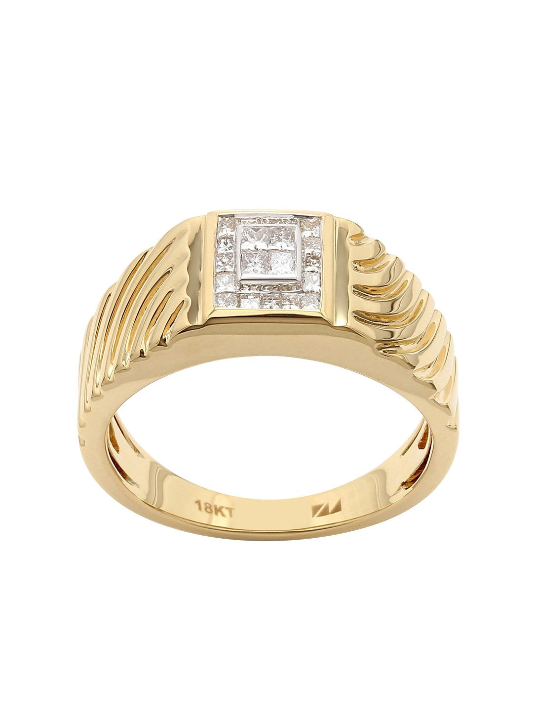 Real Diamond Mens Princess Diamond Ring - STOMBIL TRADE 