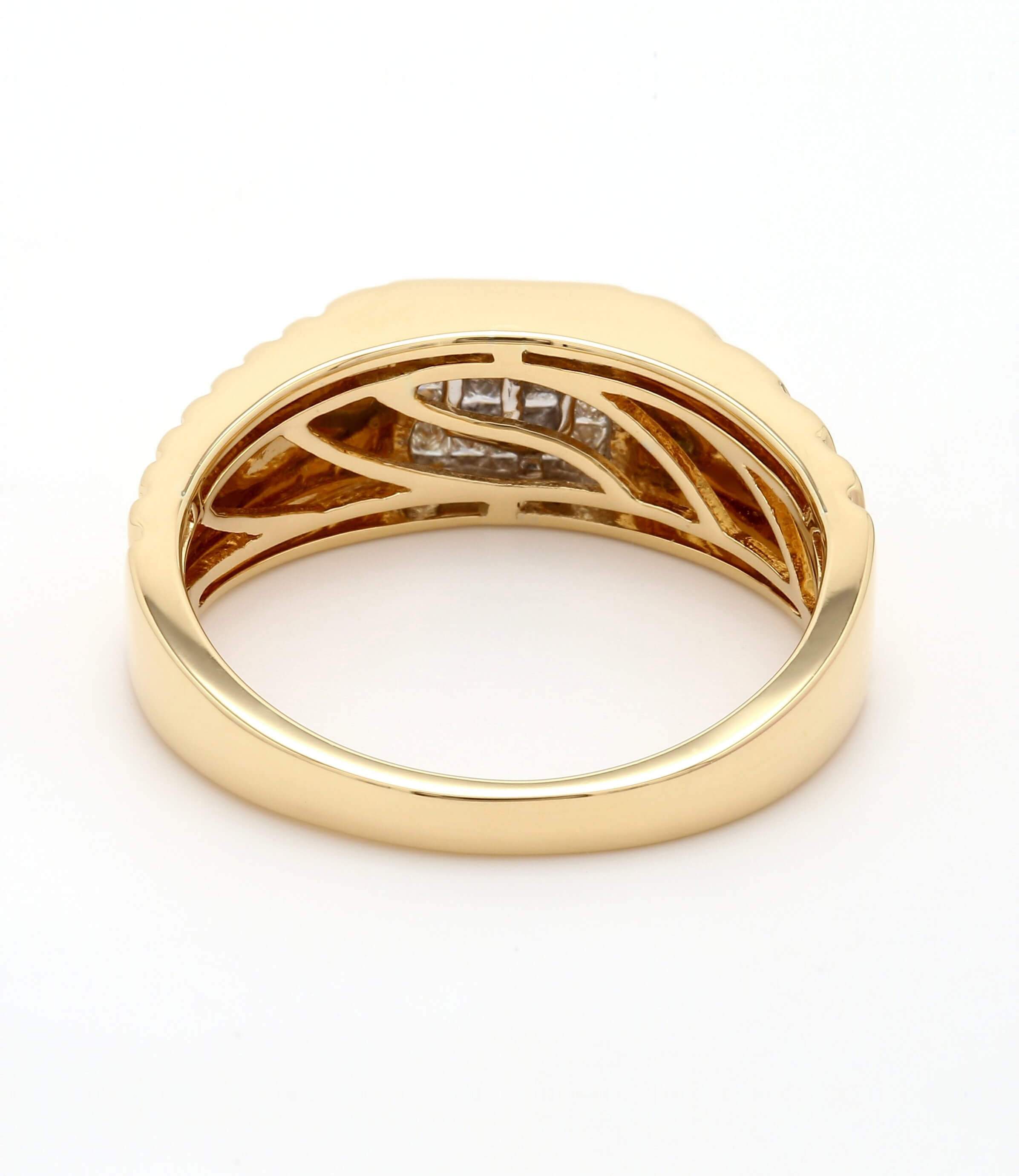 Real Diamond Mens Princess Diamond Ring - STOMBIL TRADE 