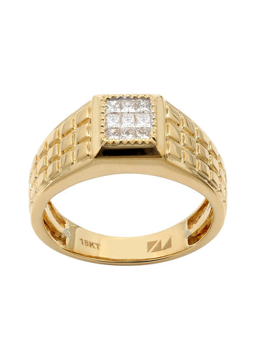Real Diamond Mens Princess Diamond Ring - STOMBIL TRADE 