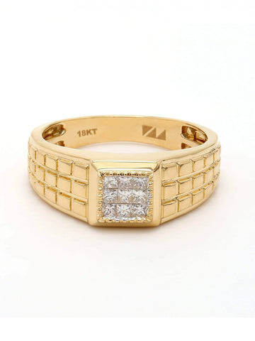 Real Diamond Mens Princess Diamond Ring - STOMBIL TRADE 