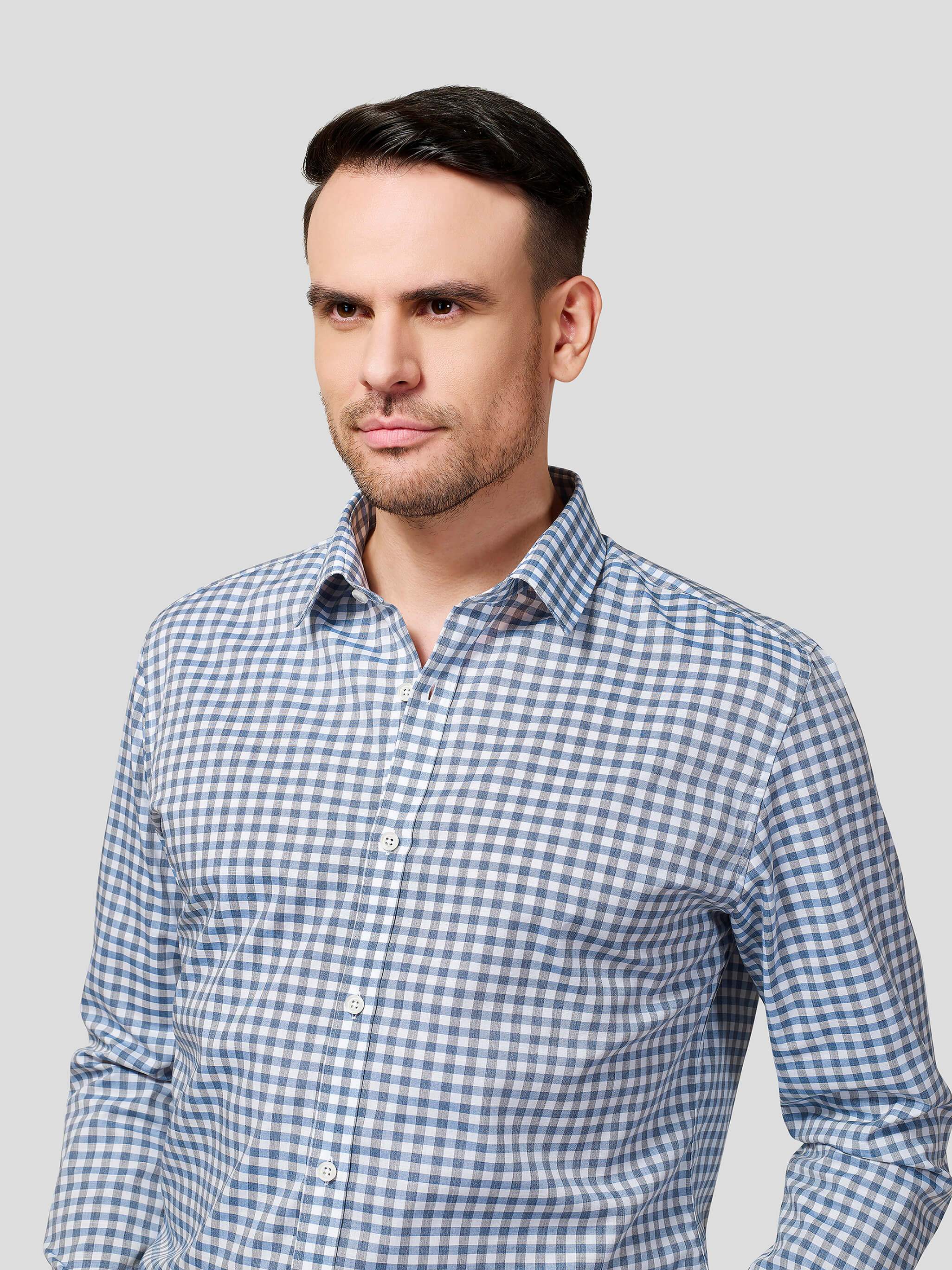 Tricolor Gingham Shirt - STOMBIL TRADE