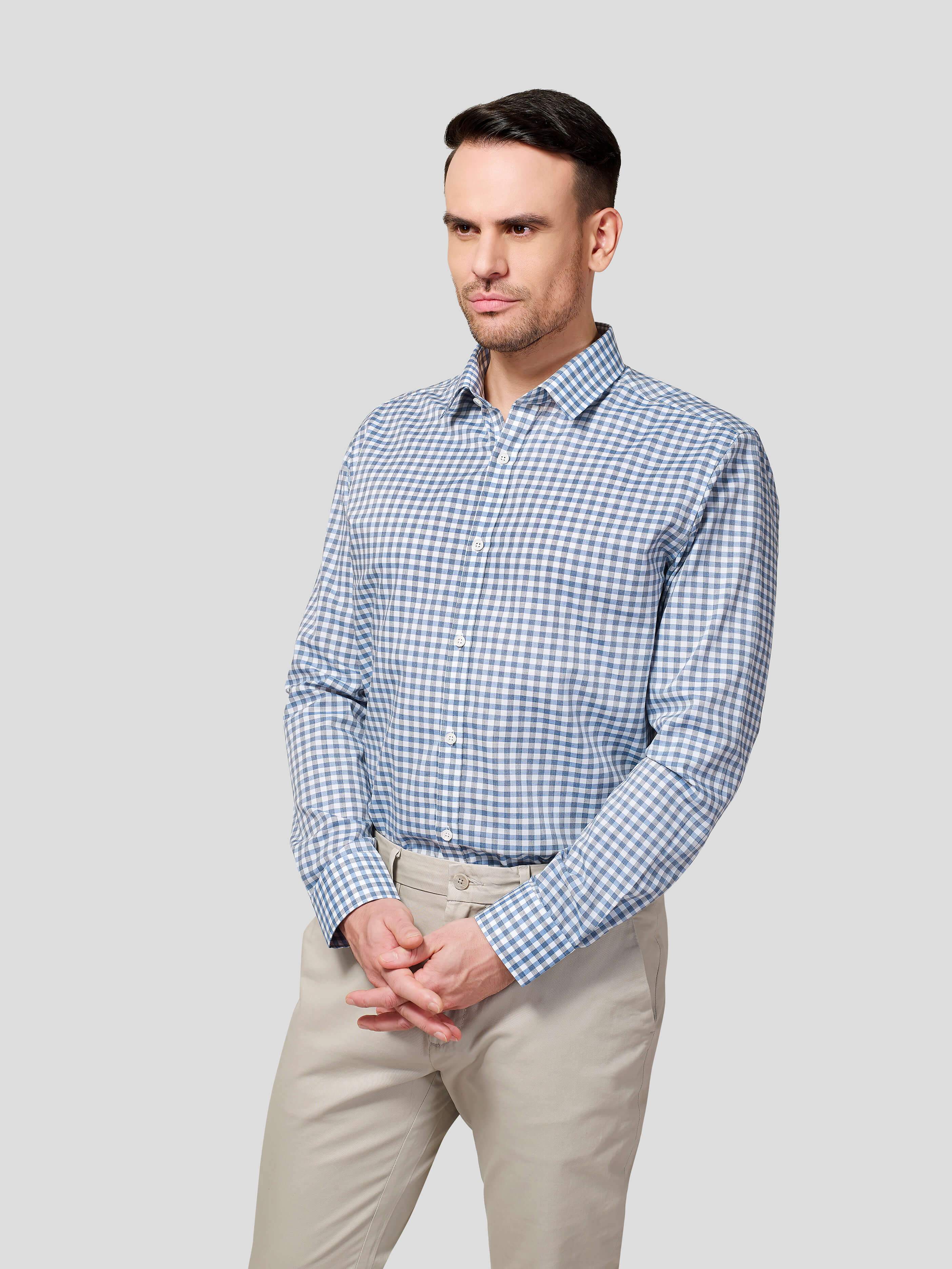 Tricolor Gingham Shirt - STOMBIL TRADE