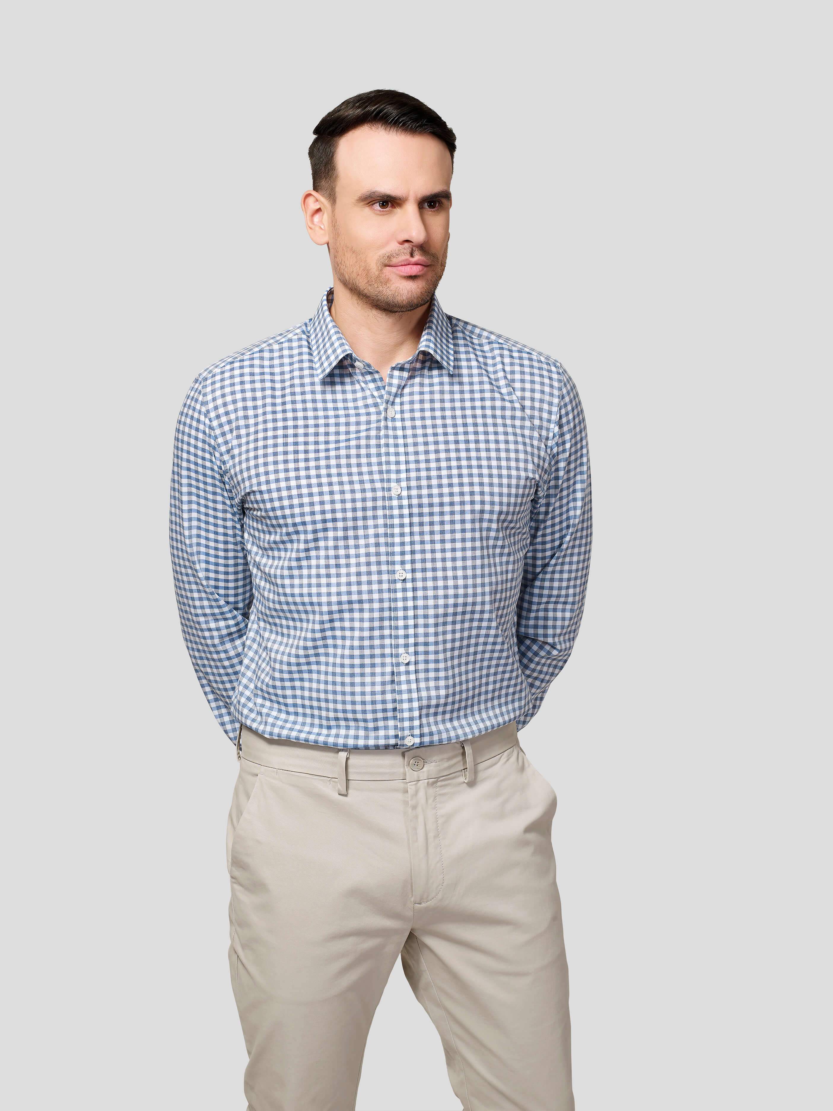 Tricolor Gingham Shirt - STOMBIL TRADE