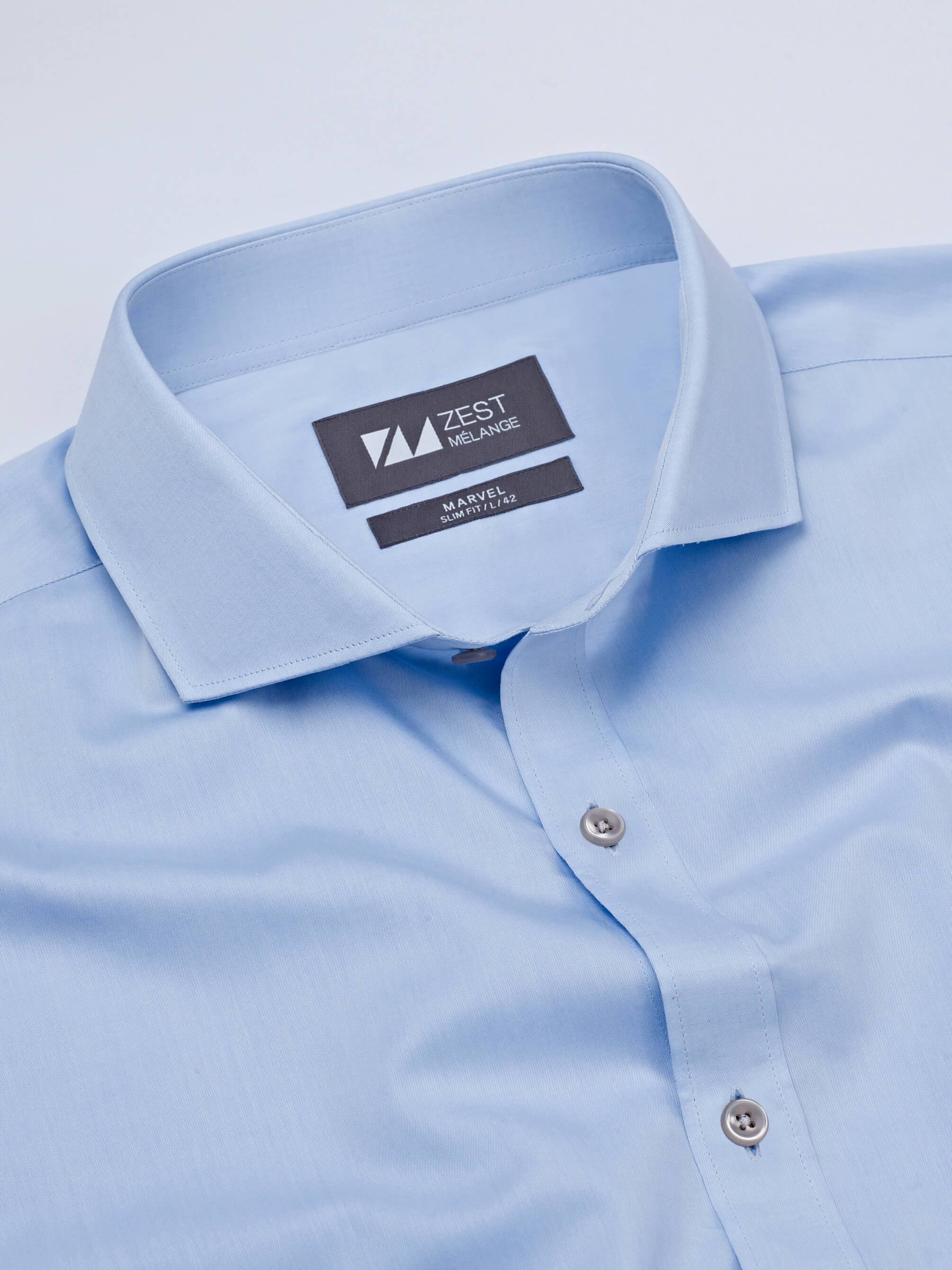 Classic Cut Way Collar Shirt - Zest Mélange