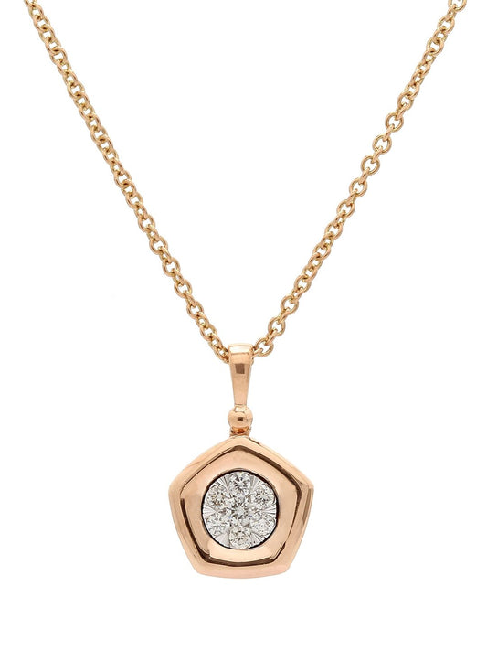 Real Diamond Illussion Cluster Pendant With Chain - STOMBIL TRADE INDIA PRIVATE LIMITED 