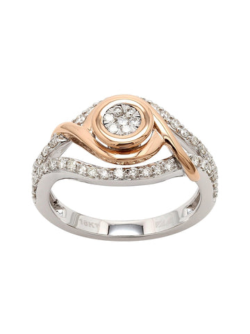 Real Diamond Illussion Cluster Ring - STOMBIL TRADE 