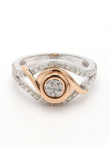 Real Diamond Illussion Cluster Ring - STOMBIL TRADE 
