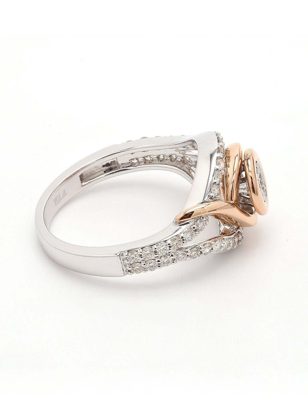 Real Diamond Illussion Cluster Ring - STOMBIL TRADE 