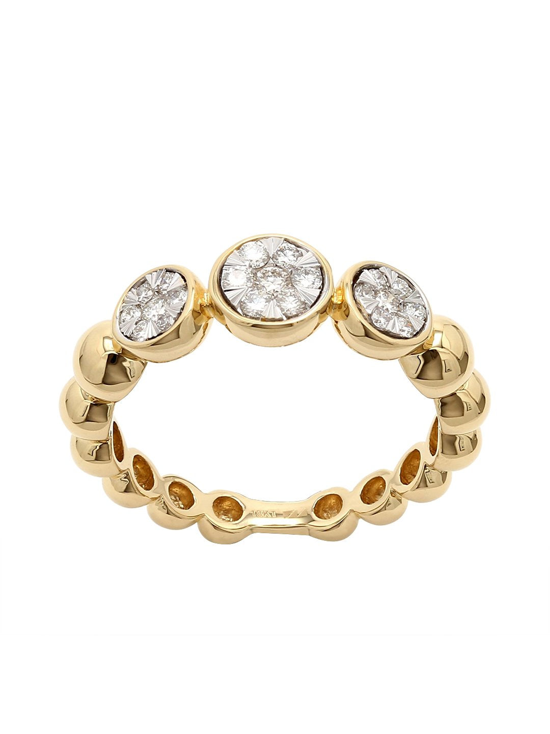 Real Diamond Illussion Cluster Band Ring - STOMBIL TRADE 