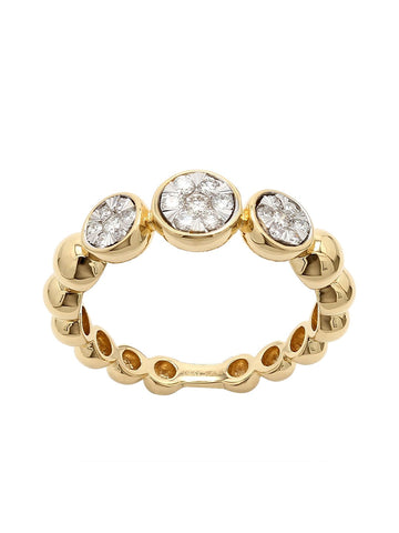Real Diamond Illussion Cluster Band Ring - STOMBIL TRADE 