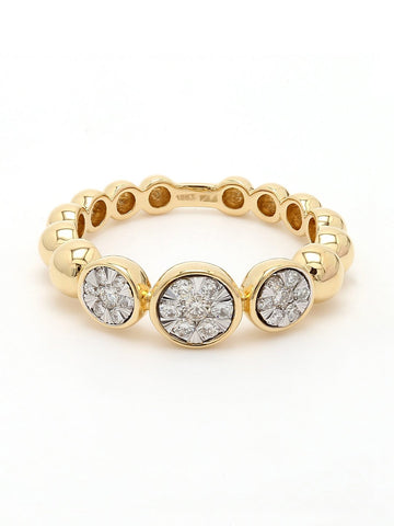 Real Diamond Illussion Cluster Band Ring - STOMBIL TRADE 