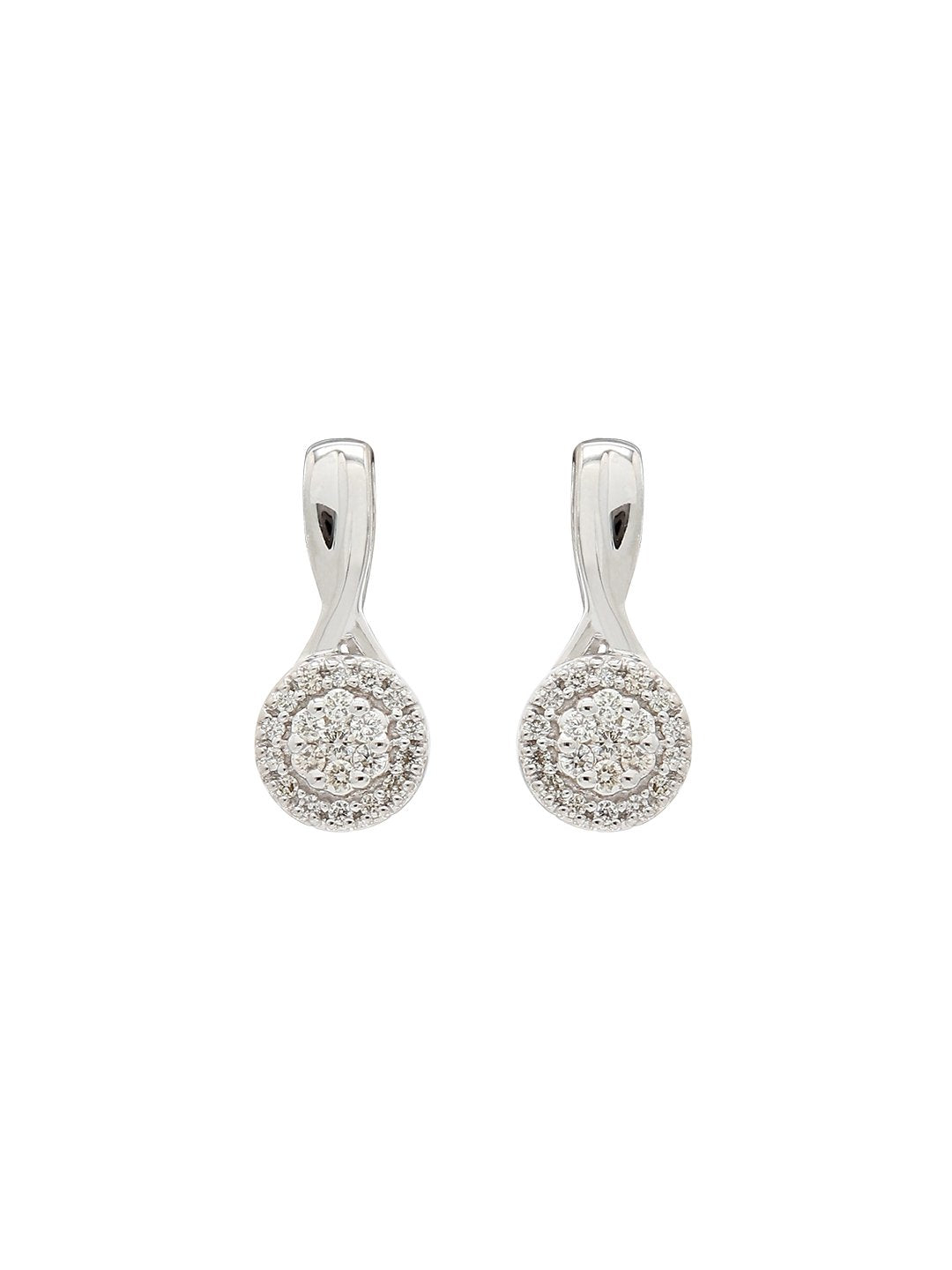 Real Diamond Illusion Cluster Stud Earring - STOMBIL TRADE 