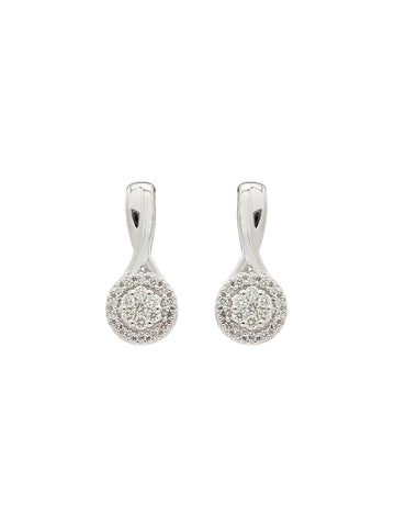 Real Diamond Illusion Cluster Stud Earring - STOMBIL TRADE 