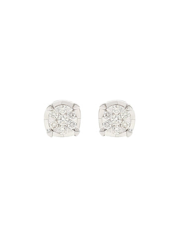 Real Diamond Illussion Cluster Stud Earring - STOMBIL TRADE 