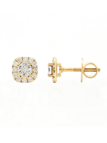 Real Diamond Illussion Cluster Stud Earring - STOMBIL TRADE 