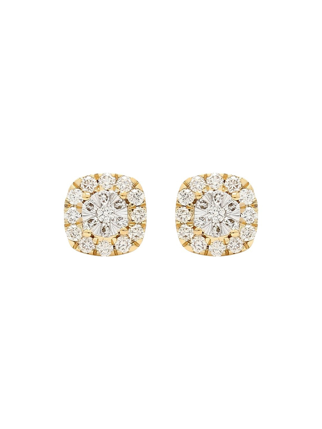 Real Diamond Illussion Cluster Stud Earring - STOMBIL TRADE 