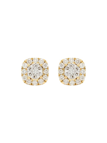 Real Diamond Illussion Cluster Stud Earring - STOMBIL TRADE 