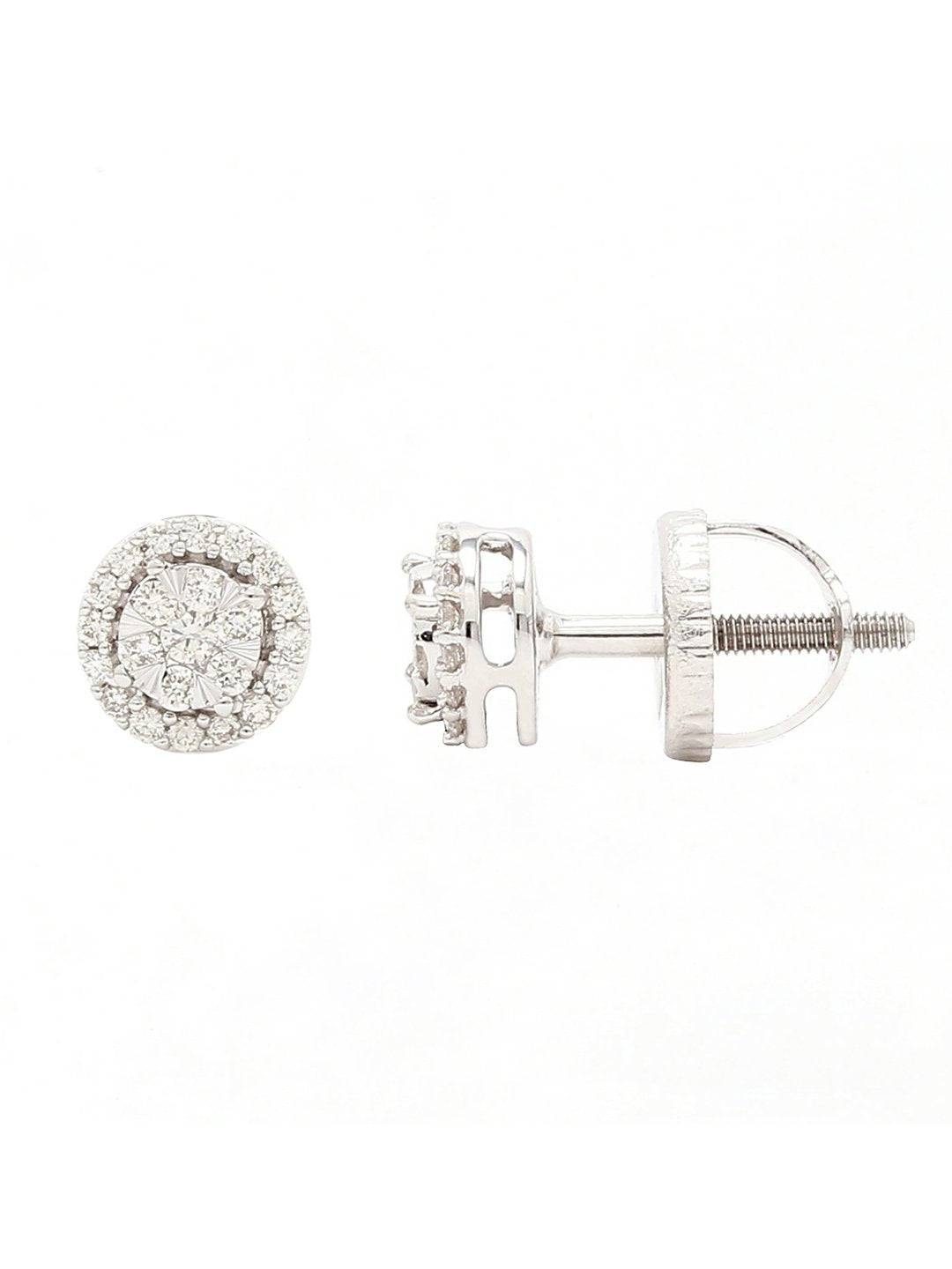 Real Diamond Illussion Cluster Stud Earring - STOMBIL TRADE 