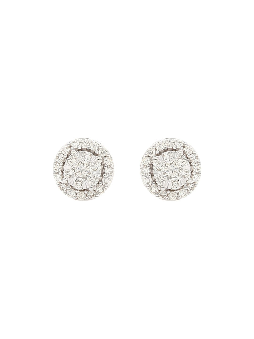 Real Diamond Illussion Cluster Stud Earring - STOMBIL TRADE 
